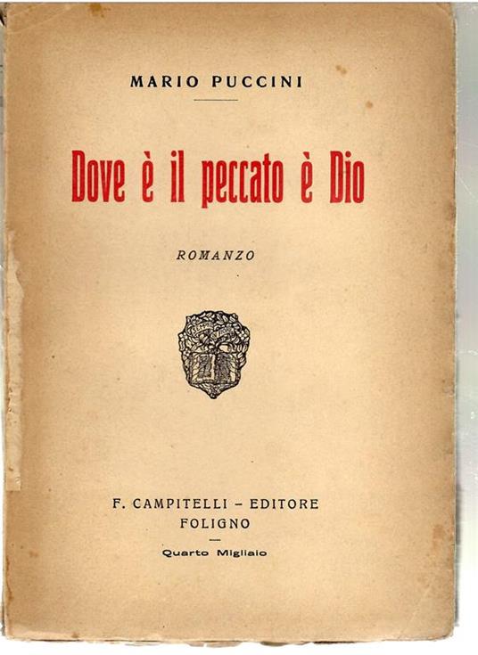 Dove è Il Peccato è Dio - copertina