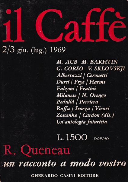 Il Caffè - 2/3 giu. luglio 1969 - copertina