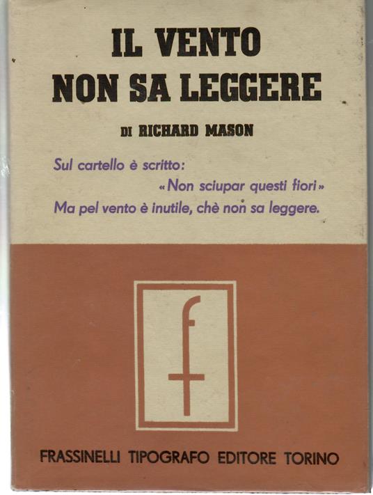 Il Vento Non Sa Leggere - copertina