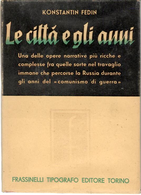 Le città e Gli Anni - copertina