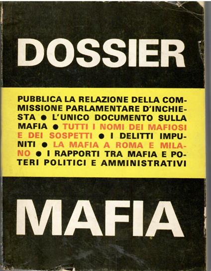Dossier Mafia - Alberto Consiglio - copertina