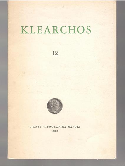 Klearchos Anno III N. 12 - copertina