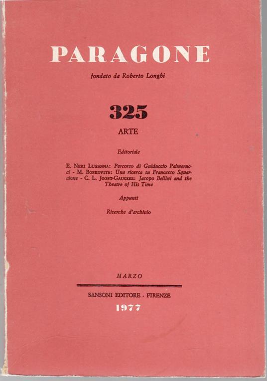 Paragone Arte. N. 325 - copertina
