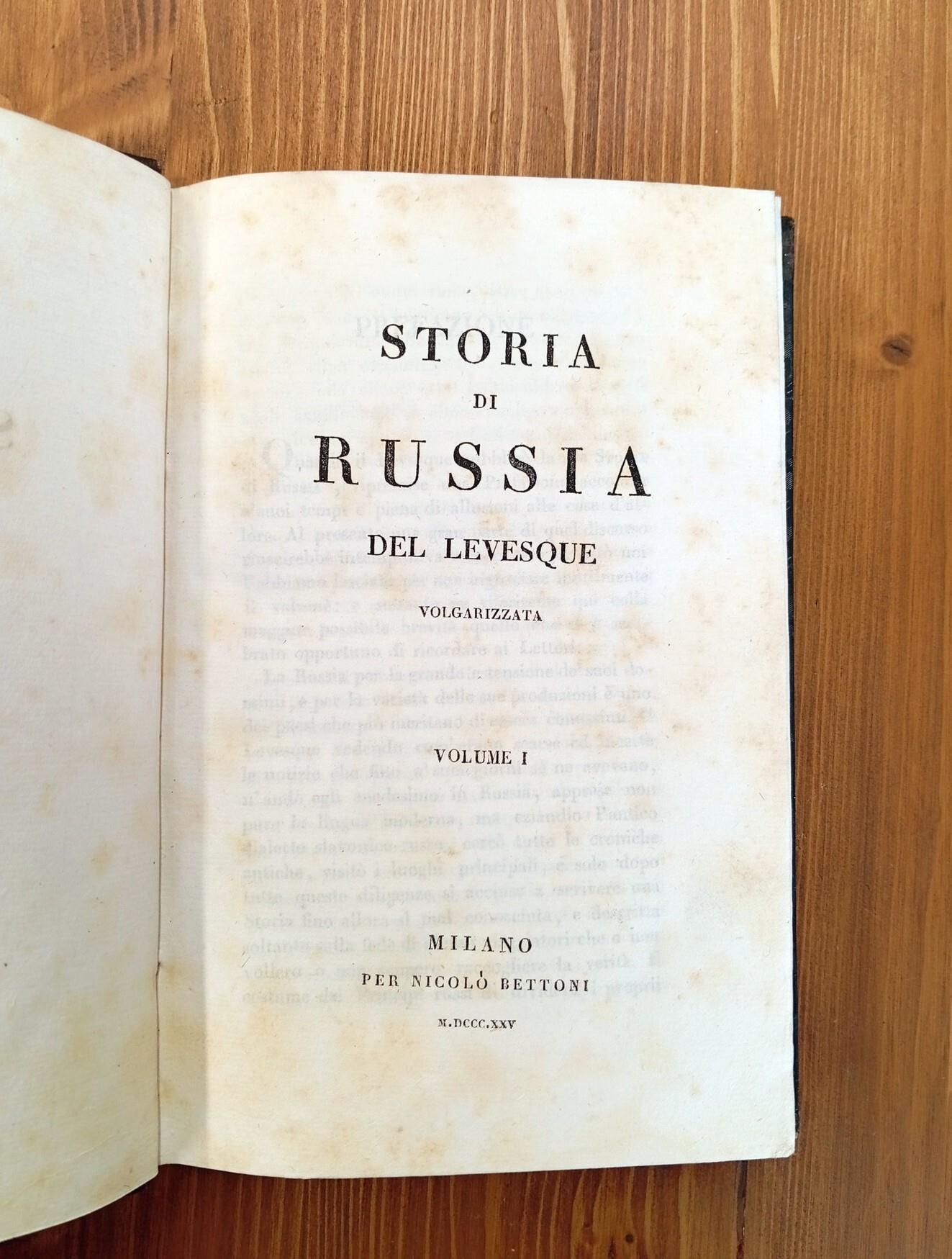 Storia si Russia Volgarizzata. Vol. 1°, 2° e 3°