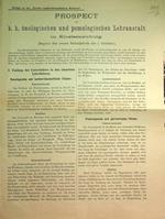 Prospect der k.k. önologischen und pomologischen Lehranstalt in Klosterneuburg