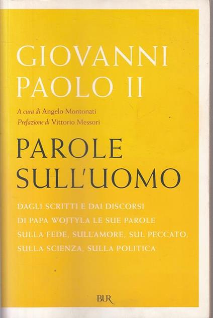 Parole sull'uomo - Giovanni Paolo II - copertina