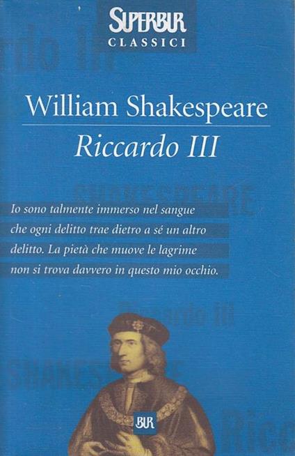 Riccardo III - William Shakespeare - copertina