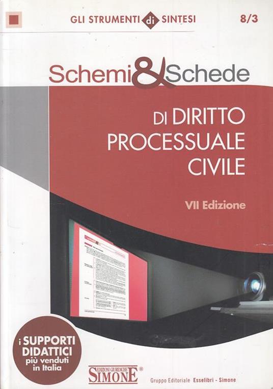 Schemi & schede di diritto processuale civile - copertina