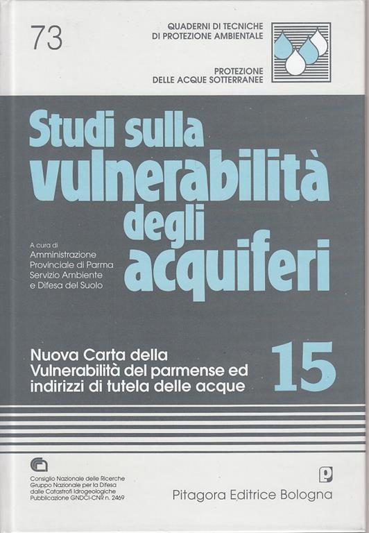 Studi sulla vulnerabilità degli acquiferi - copertina