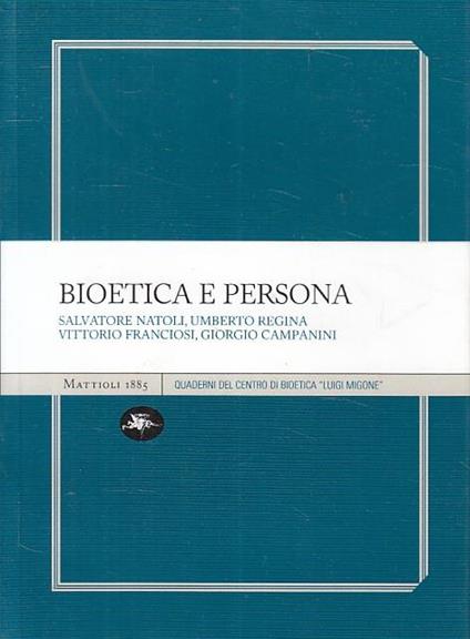 Bioetica e persona - copertina