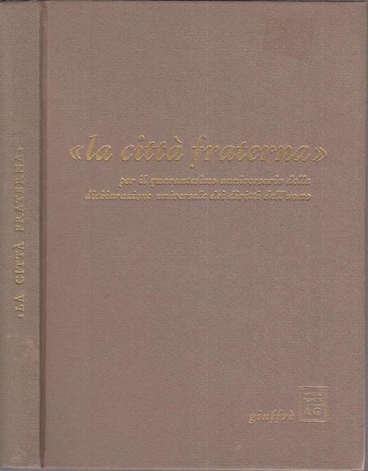 La Città Fraterna Diritti Dell'uomo - copertina