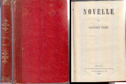 Novelle - Gaspare Gozzi - copertina