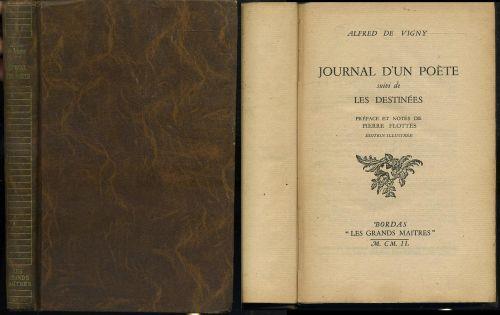 Journal D'Un Poete - Alfred de Vigny - copertina