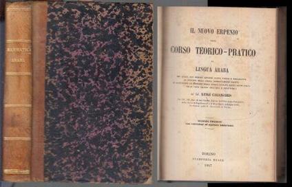 Il Nuovo Erpenio Corso Teorico Pratico Di Lingua Araba -----1867 - Luigi Calligaris - copertina