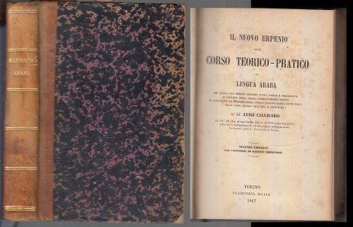 Il Nuovo Erpenio Corso Teorico Pratico Di Lingua Araba -----1867 - Luigi Calligaris - copertina