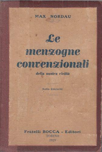 Menzogne Convenzionali - Max Nordau - copertina