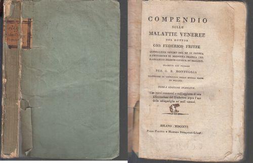 Compendio Sulle Malattie Veneree Di: Gio Federico Fritze - copertina