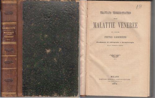 Trattato Teorico Pratico Malattie Veneree Di: Pietro Gamberini - copertina