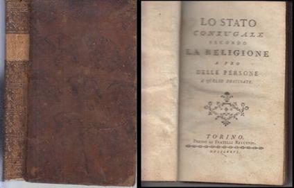 Lo Stato Coniugale Settecentina - - copertina