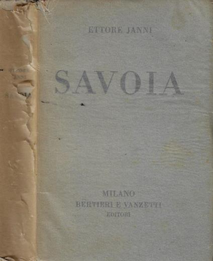 Savoia - Ettore Janni - copertina
