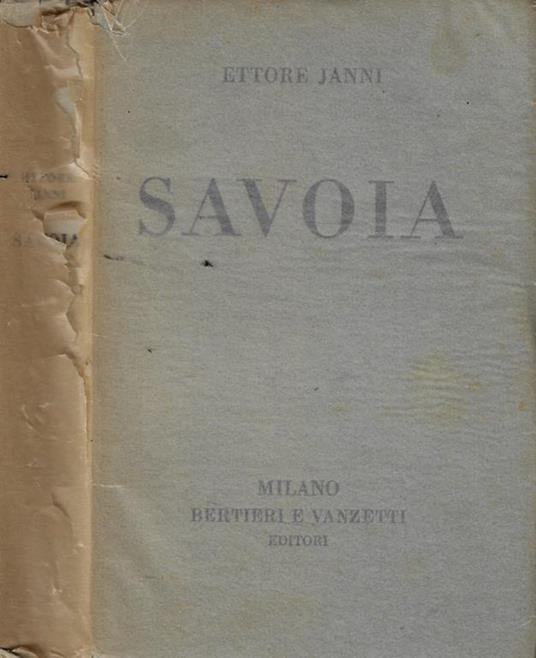 Savoia - Ettore Janni - copertina