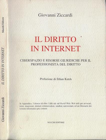Il diritto in internet - Giovanni Ziccardi - copertina