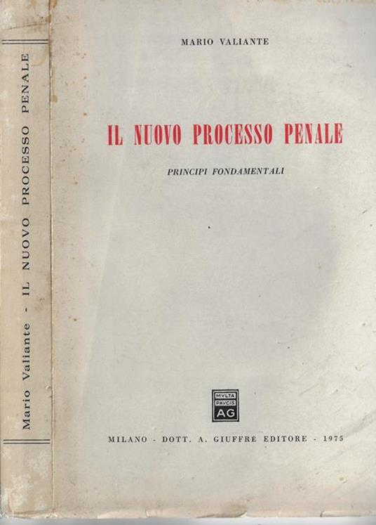 Il nuovo processo penale - Mario Valiante - copertina