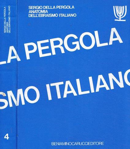 Anatomia dell'ebraismo italiano - Sergio Della Pergola - copertina