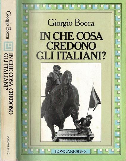In cosa credono gli italiani - Giorgio Bocca - copertina