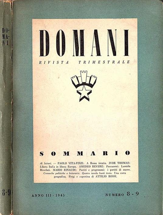 Domani n. 8 - 9. Anno III - 1945 - copertina