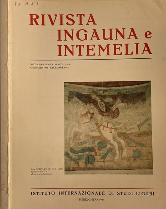 Rivista ingauna e intemelia - copertina