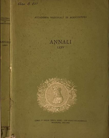 Annali LXXV - copertina