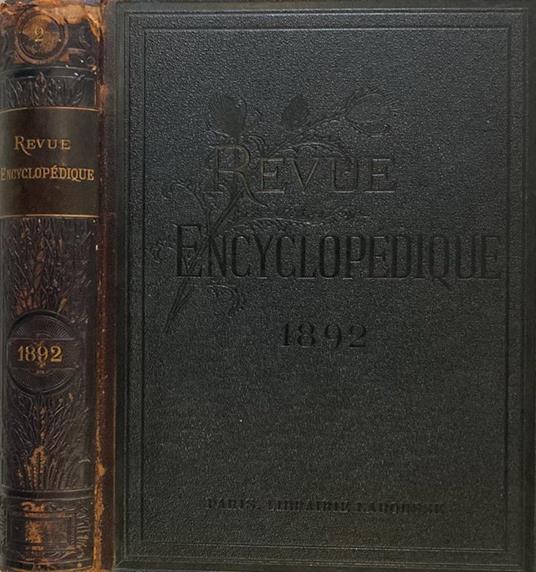 Revue Encyclopédique année 1892 - copertina