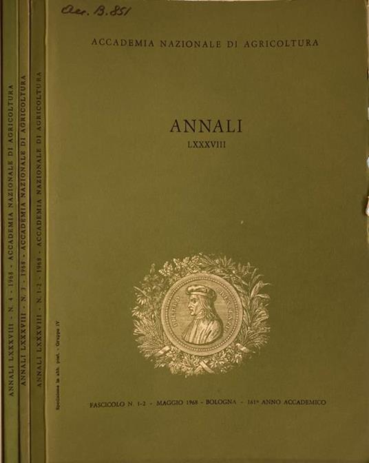 Annali LXXXVIII - copertina