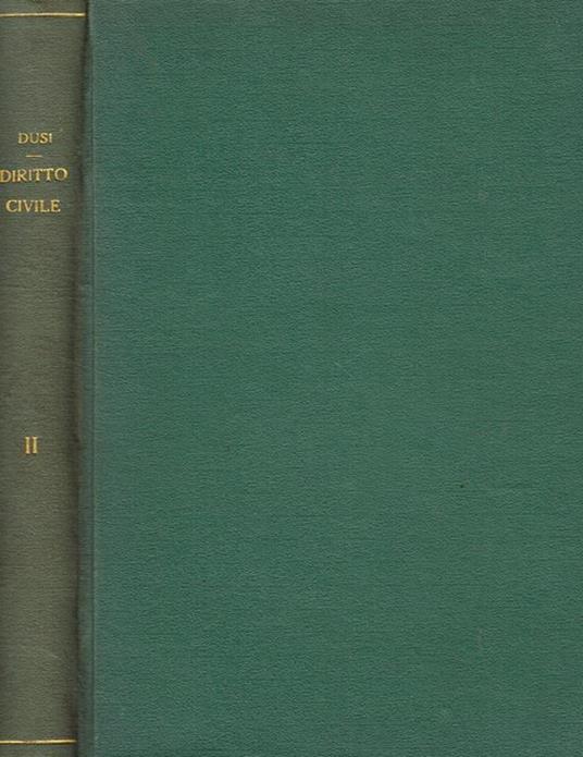 Istituzioni di diritto civile vol.II - Bartolomeo Dusi - copertina