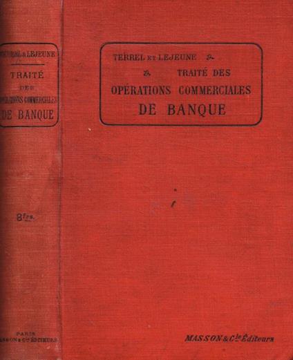 Traité des operations commerciales de banque - copertina