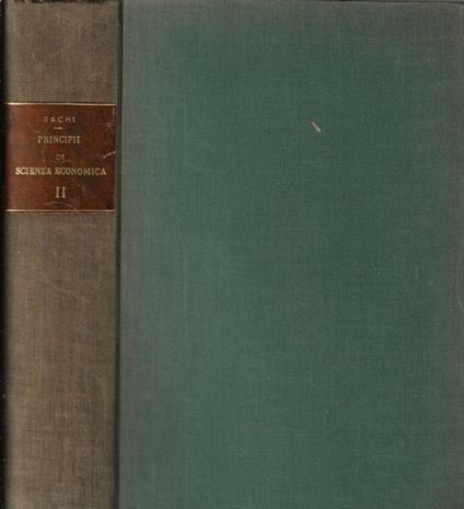 Principi di scienze economica Vol. II - copertina