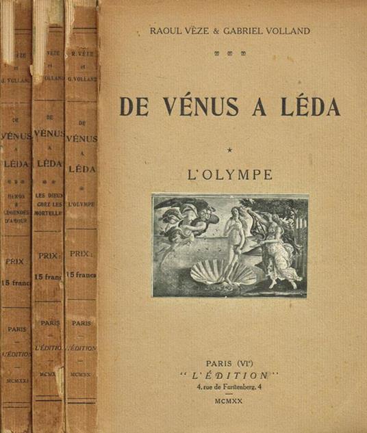 De venus a leda 3voll - copertina