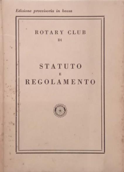 Statuto e Regolamento - copertina