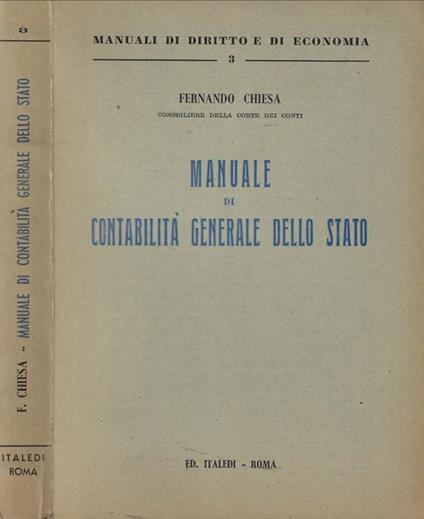 Manuale di contabilità generale dello Stato - copertina