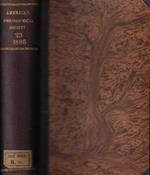 Proceeedings of the American Philosophical Society held at Philadelphia for Promoting useful knowledge Anno 1886