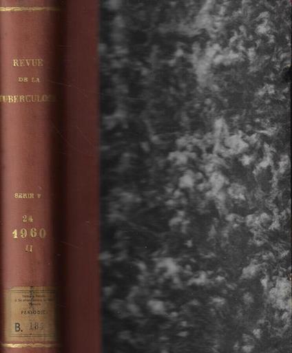 Revue de Tuberculose et de pneumologie n. 7-8/9-10/11/12 Anno 1960 - copertina