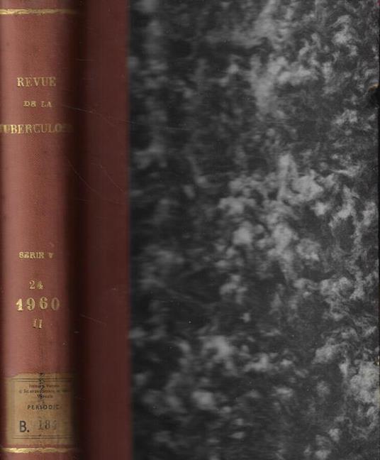 Revue de Tuberculose et de pneumologie n. 7-8/9-10/11/12 Anno 1960 - copertina
