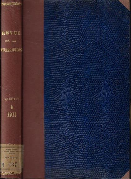 Revue de la Tuberculose 1911 - copertina