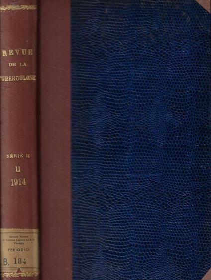 Revue de la Tuberculose 1914-1915 (incompleta) - copertina