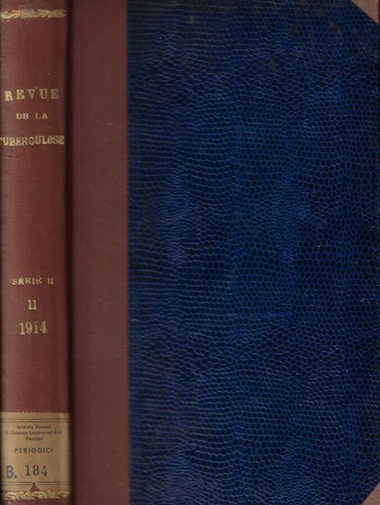 Revue de la Tuberculose 1914-1915 (incompleta) - copertina