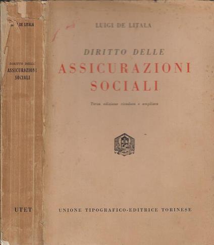 Diritto delle assicurazioni sociali - Luigi De Litala - copertina