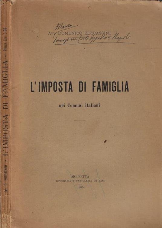 L' imposta di famiglia - copertina