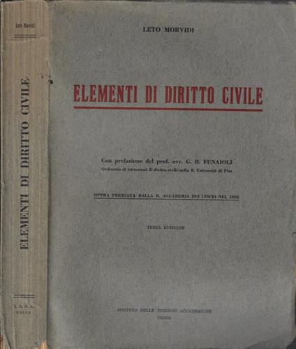 Elementi di diritto civile - copertina