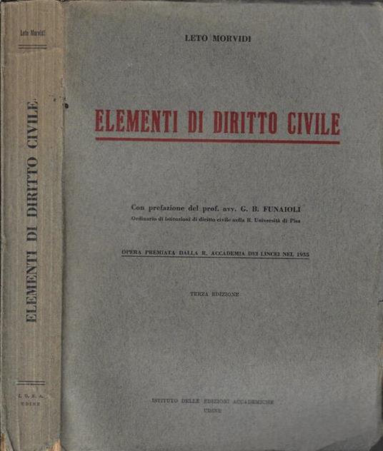 Elementi di diritto civile - copertina